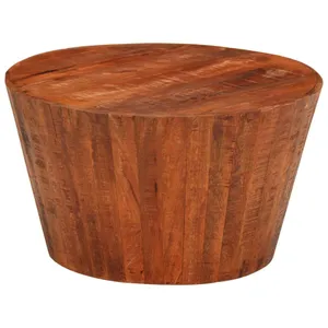 vidaXL Table basse Ø 52x30 cm bois de manguier brut massif pas cher