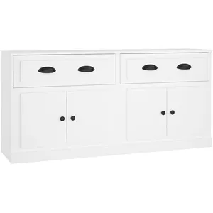 Comparateur de prix : vidaXL Buffets 2 pcs blanc bois d'ingénierie