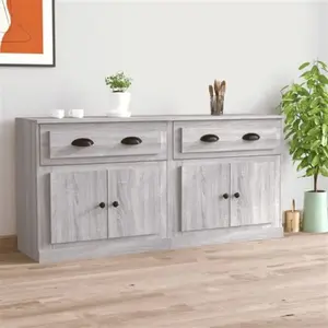vidaXL Buffets 2 pcs sonoma gris bois d'ingénierie