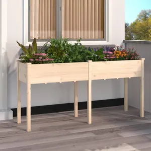 Comparateur de prix : vidaXL Jardinière avec doublure 161x45x76 cm bois massif de sapin