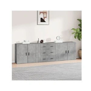 Comparateur de prix : vidaXL Buffets 3 pcs gris béton bois d'ingénierie