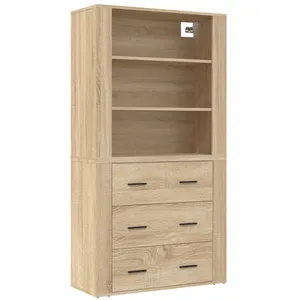 vidaXL Buffet haut Chêne sonoma Bois d'ingénierie pas cher