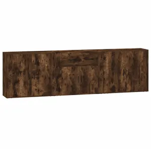 vidaXL Buffets 3 pcs Chêne fumé Bois d'ingénierie pas cher