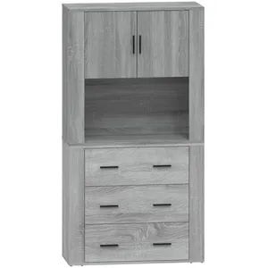 vidaXL Buffet haut Sonoma gris Bois d'ingénierie pas cher