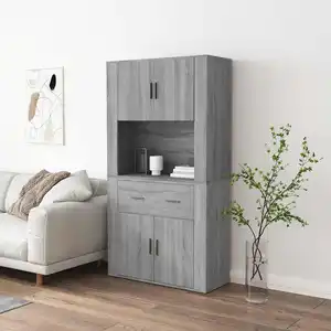 VIDAXL Buffet haut - Sonoma gris pas cher