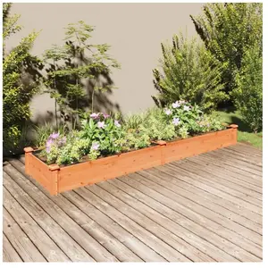 vidaXL Lit surélevé de jardin doublure 240x60x25 cm bois massif sapin