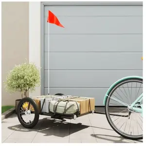 Comparateur de prix : vidaXL Remorque de vélo noir 126x63x34 cm fer