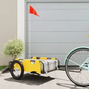 Comparateur de prix : vidaXL Remorque de vélo jaune tissu oxford et fer
