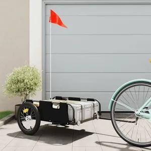 Comparateur de prix : vidaXL Remorque de vélo noir tissu oxford et fer