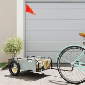 Comparateur de prix : vidaXL Remorque de vélo gris tissu oxford et fer
