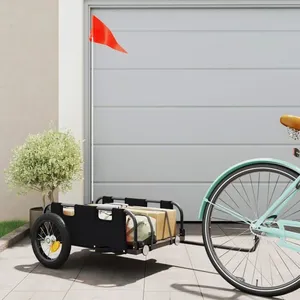 Comparateur de prix : vidaXL Remorque de vélo noir tissu oxford et fer