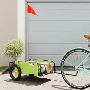 Comparateur de prix : vidaXL Remorque de vélo vert tissu oxford et fer