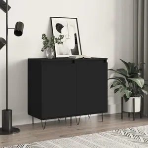 Comparateur de prix : vidaXL Buffets 2 pcs noir 40x35x70 cm bois d’ingénierie