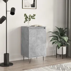 vidaXL Buffet gris béton 40x35x70 cm bois d'ingénierie pas cher