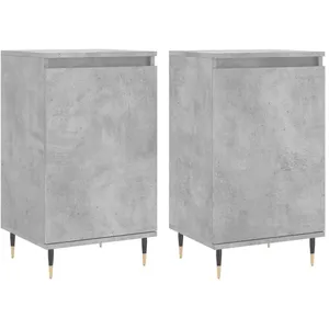 vidaXL Buffets 2 pcs gris béton 40x35x70 cm bois d'ingénierie