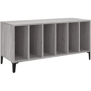 vidaXL Armoire à disques sonoma gris 100x38x48 cm bois d'ingénierie pas cher
