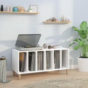 Comparateur de prix : vidaXL Armoire à disques blanc 100x38x48 cm bois d'ingénierie