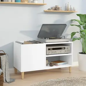 Comparateur de prix : vidaXL Armoire à disques blanc 84,5x38x48 cm bois d'ingénierie