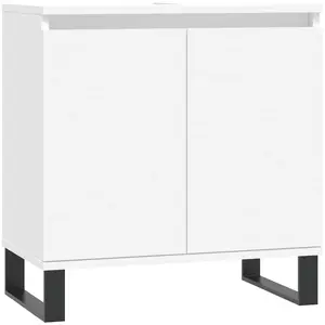 Comparateur de prix : vidaXL Armoire de salle de bain blanc 58x33x60 cm bois d'ingénierie