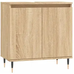 vidaXL Armoire de bain chêne sonoma 58x33x60 cm bois d'ingénierie pas cher