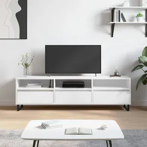 Comparateur de prix : vidaXL Meuble TV blanc 150x30x44,5 cm bois d'ingénierie