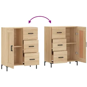 vidaXL Buffet chêne sonoma 69,5x34x90 cm bois d'ingénierie pas cher