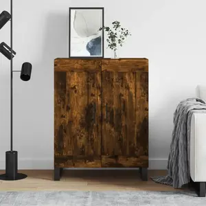 vidaXL Buffet 830225 - Chêne fumé pas cher