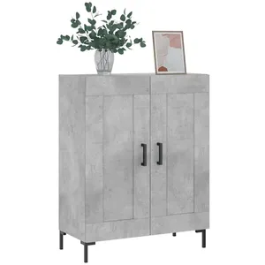 vidaXL Buffet gris béton 69,5x34x90 cm bois d'ingénierie pas cher