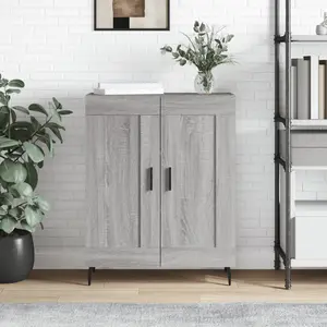 vidaXL Sideboard Gris Sonoma 69,5x34x90 cm Matériau dérivé du bois pas cher