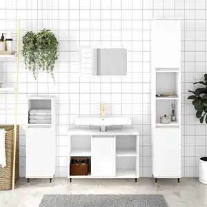 Comparateur de prix : vidaXL Armoire de salle de bain blanc 80x33x60 cm bois d'ingénierie