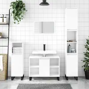 Comparateur de prix : vidaXL Armoire de salle de bain blanc brillant 80x33x60 cm