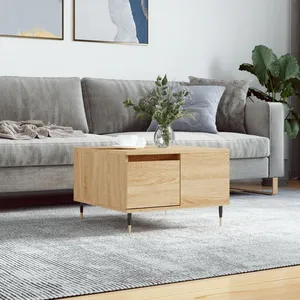 Comparateur de prix : vidaXL Table basse chêne sonoma 55x55x36,5 cm bois d'ingénierie