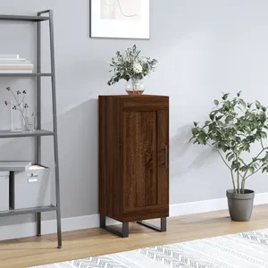 vidaXL Buffet Chêne marron 34,5x34x90 cm Bois d'ingénierie pas cher