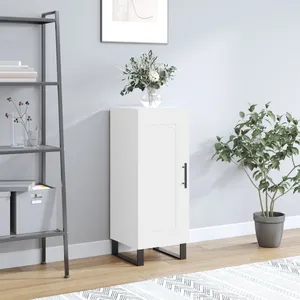 vidaXL Buffet blanc 34,5x34x90 cm bois d'ingénierie pas cher