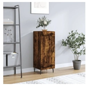 vidaXL Buffet Chêne fumé 34,5x34x90 cm Bois d'ingénierie pas cher