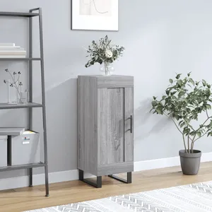 vidaXL Buffet Sonoma gris 34,5x34x90 cm Bois d'ingénierie pas cher