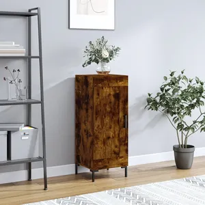 vidaXL Buffet Chêne fumé 34,5x34x90 cm Bois d'ingénierie pas cher