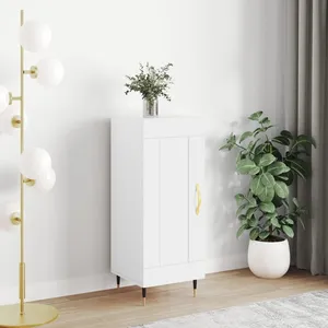vidaXL Buffet blanc 34,5x34x90 cm bois d'ingénierie pas cher