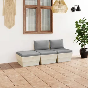 vidaXL Buffet gris béton 69,5x34x90 cm bois d'ingénierie pas cher