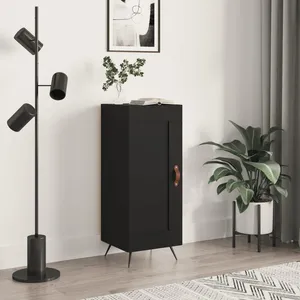 vidaXL Buffet Noir 34,5x34x90 cm Bois d'ingénierie pas cher
