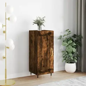 vidaXL Buffet Chêne fumé 34,5x34x90 cm Bois d'ingénierie pas cher