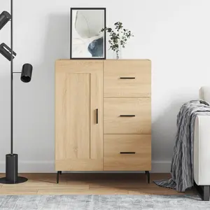 vidaXL Buffet chêne sonoma 69,5x34x90 cm bois d'ingénierie pas cher