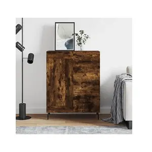 vidaXL Buffet chêne fumé 69,5x34x90 cm bois d'ingénierie pas cher