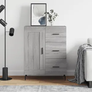 vidaXL Buffet sonoma gris 69,5x34x90 cm bois d'ingénierie pas cher