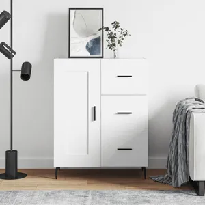 vidaXL Buffet blanc 69,5x34x90 cm bois d'ingénierie pas cher
