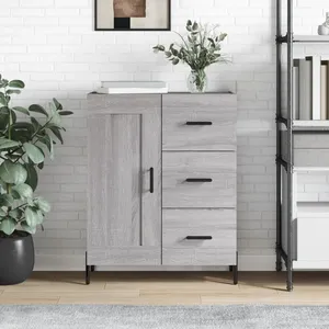 vidaXL Buffet sonoma gris 69,5x34x90 cm bois d'ingénierie pas cher