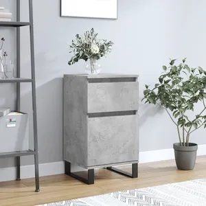 vidaXL Buffet gris béton 40x35x70 cm bois d'ingénierie pas cher