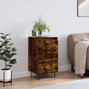 vidaXL Buffet chêne fumé 40x35x70 cm bois d'ingénierie pas cher
