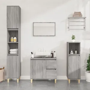 vidaXL Buffet Chêne fumé 60x35x70 cm Bois d'ingénierie pas cher
