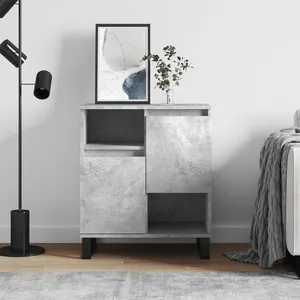 vidaXL Buffet Gris béton 60x35x70 cm Bois d'ingénierie pas cher